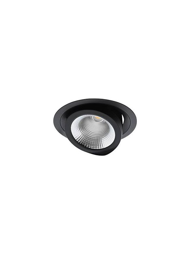 Lucide BINKY LED - Spot encastrable Salle de bains - Ø 8,8 cm - LED Dim. -  1x6,5W 3000K - IP65 - Noir