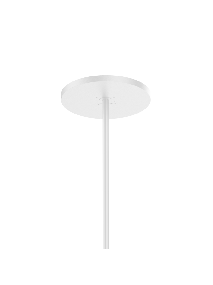 SUSP SINGLE CEILING BASE SEMI REC W ROUND FOR SHADES WITHOUT STEEL WIRE ONLY