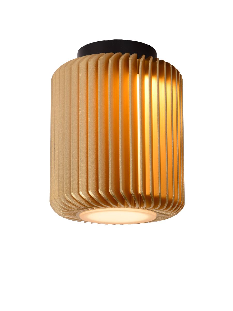 TURBIN LAMPE DE TABLE Ø 10,6 CM LED 1X5W 3000K OR MAT / LAITON