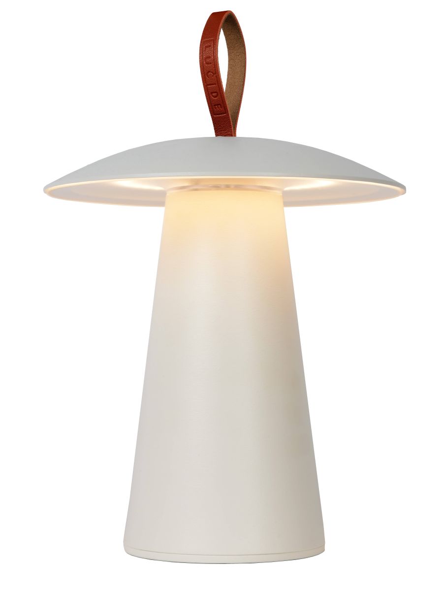 LA DONNA LAMPE DE TABLE EXTÉRIEUR RECHARGEABLE BATTERIE Ø 19,7 CM LED DIM. 1X2W 2700K IP54 3 STEPDIM BLANC