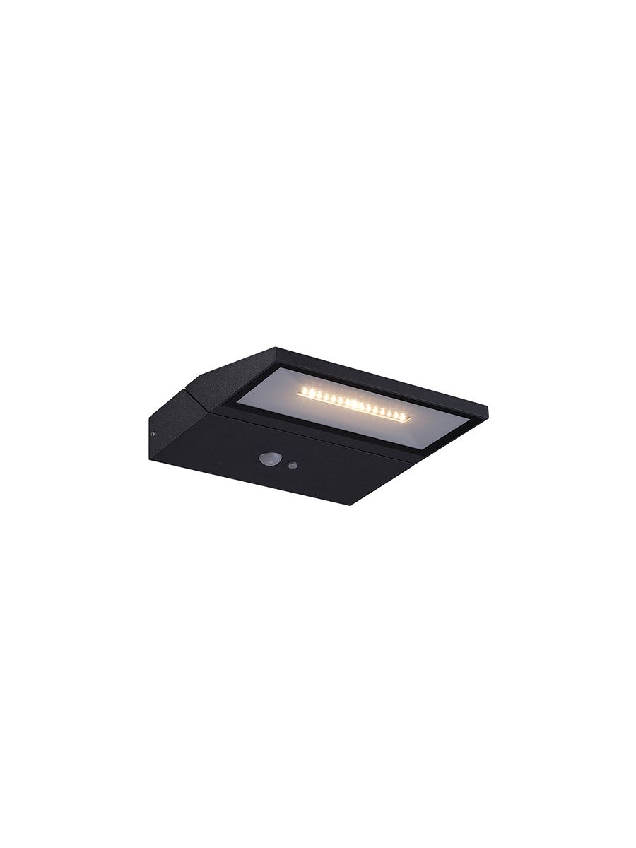 OUTDOOR WALL LIGHT WITH SOALR 2W GRAPHITE